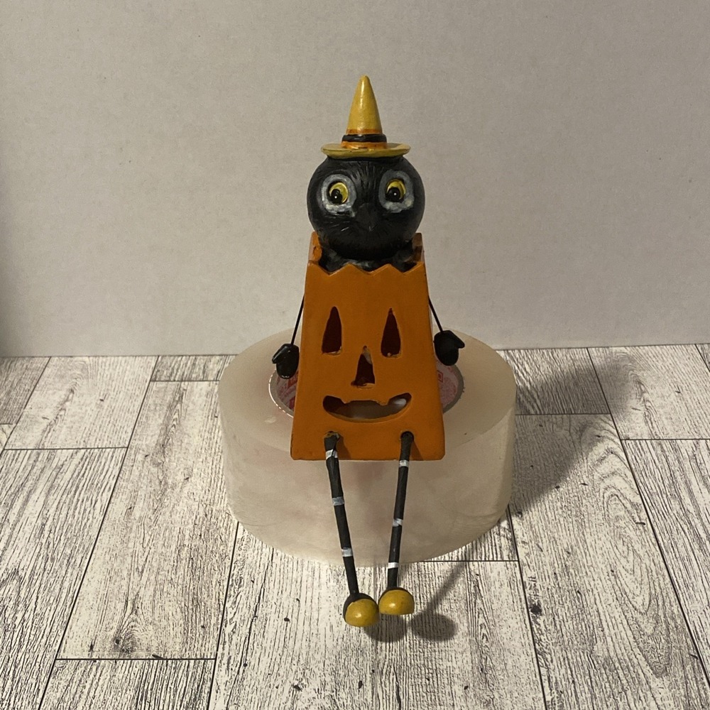 Transpac Johanna Parker Black Crow Light Up Halloween Shelf Sitter JOL Treat Bag
